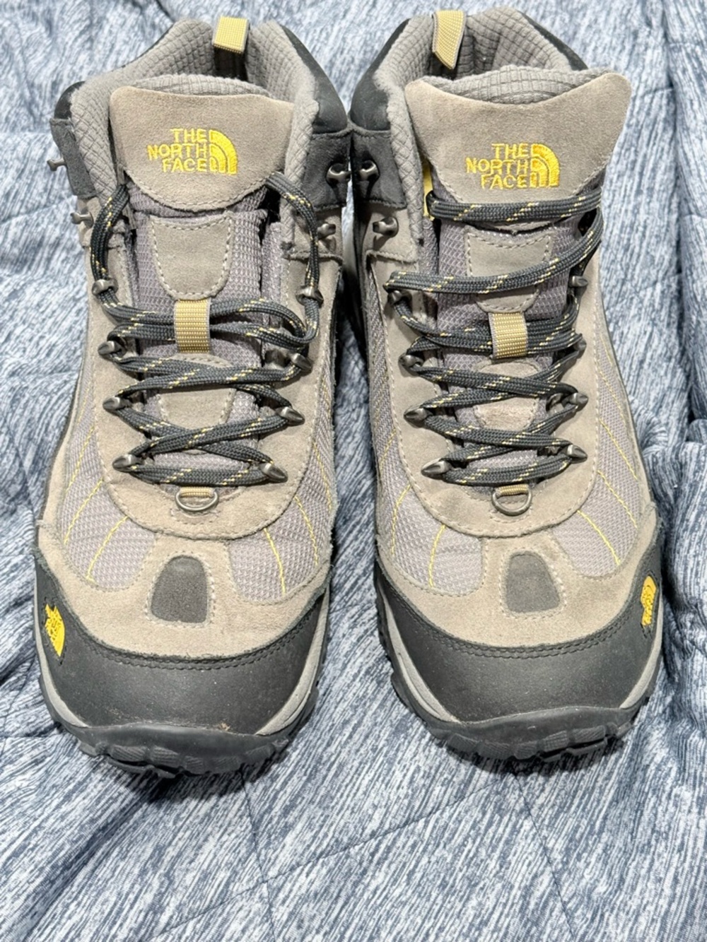 The North Face Gray and Yellow Men's Trail Boots, 11